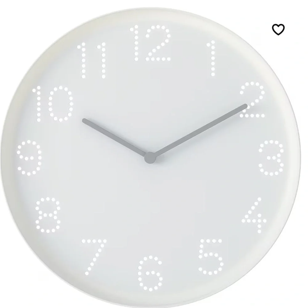 TROMMA wall clock, white, 9 ¾ (25 cm)